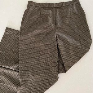 Vintage Talbots wool-blend, khaki green/brown, houndstooth pants - Size 16